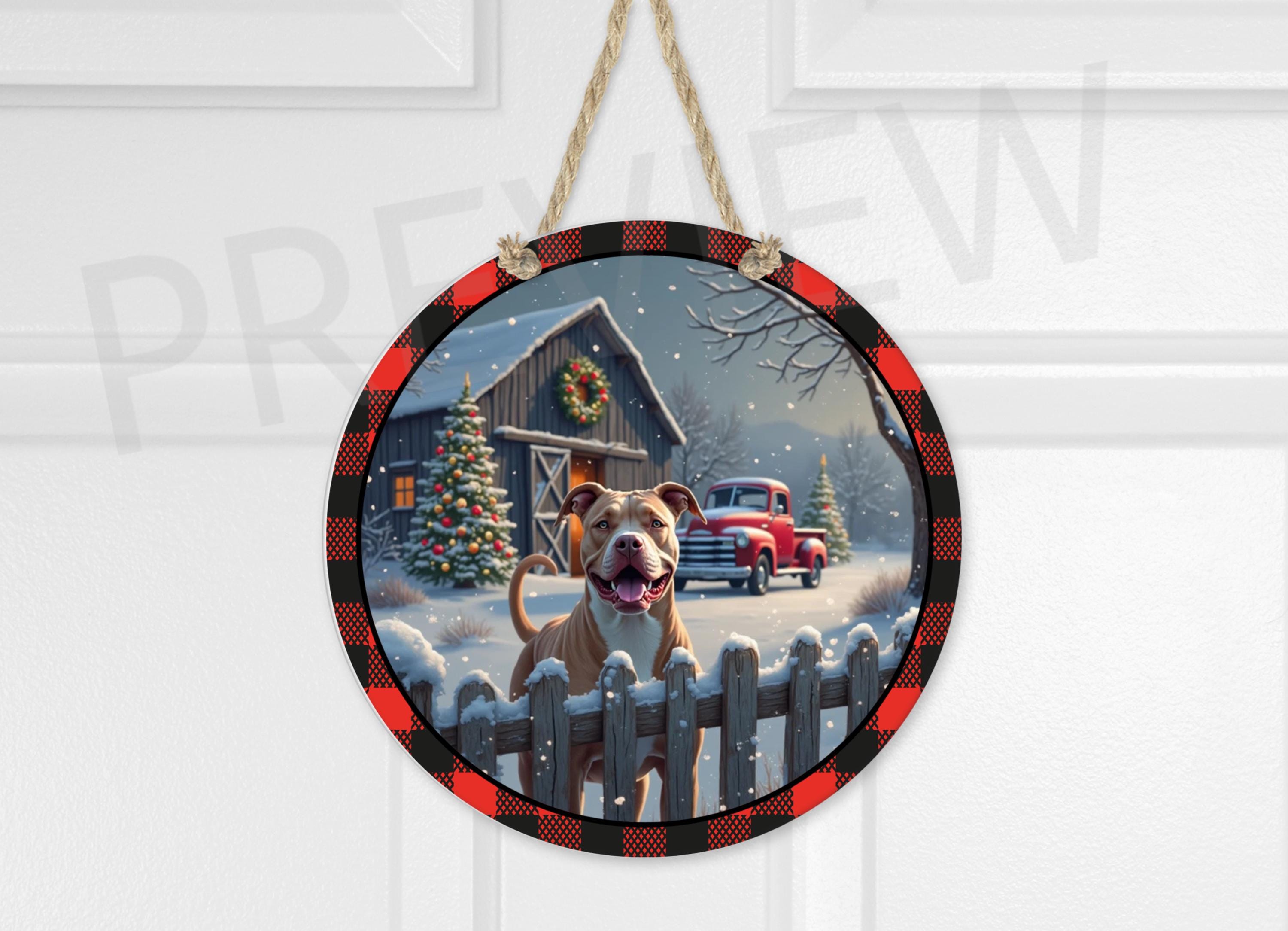 Pitbull Print Round Rug main image 1