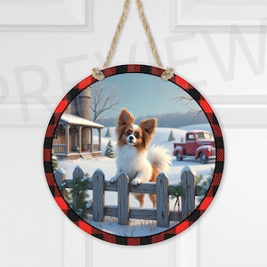 Papillon hondenras rond ontwerp
