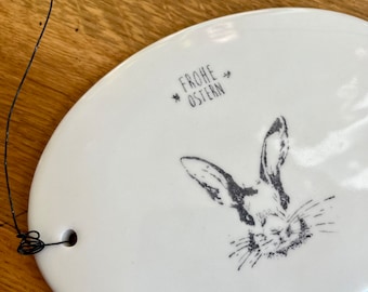 Keramik Schild Türschild Hase Ostern