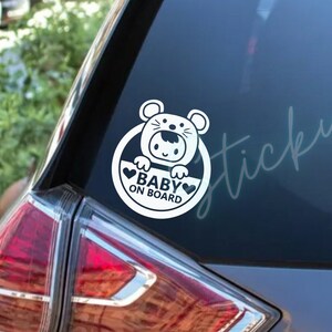 Baby Mouse on Board, Baby on Board, Vinyl Decal Sticker, Bumper Sticker, Child on Board, Baby in Car, Truck
