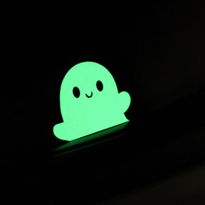 Ghost Decal Glow in the Dark Green Blue Pink or Orange | Vinyl Decal | Glow Ghostie Scary Creepy Cute Funny Car Sticker