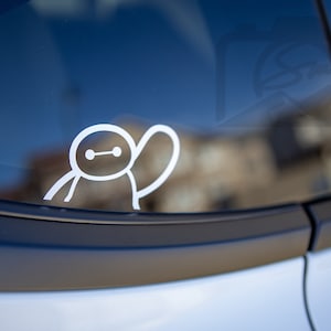Cute Hand Waving Decal Sticker | Vinyl Decal | EV Decal | Bubbly Funny Sticker