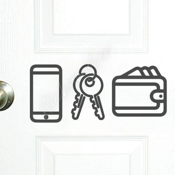 Keys Phone Wallet Sign Etsy