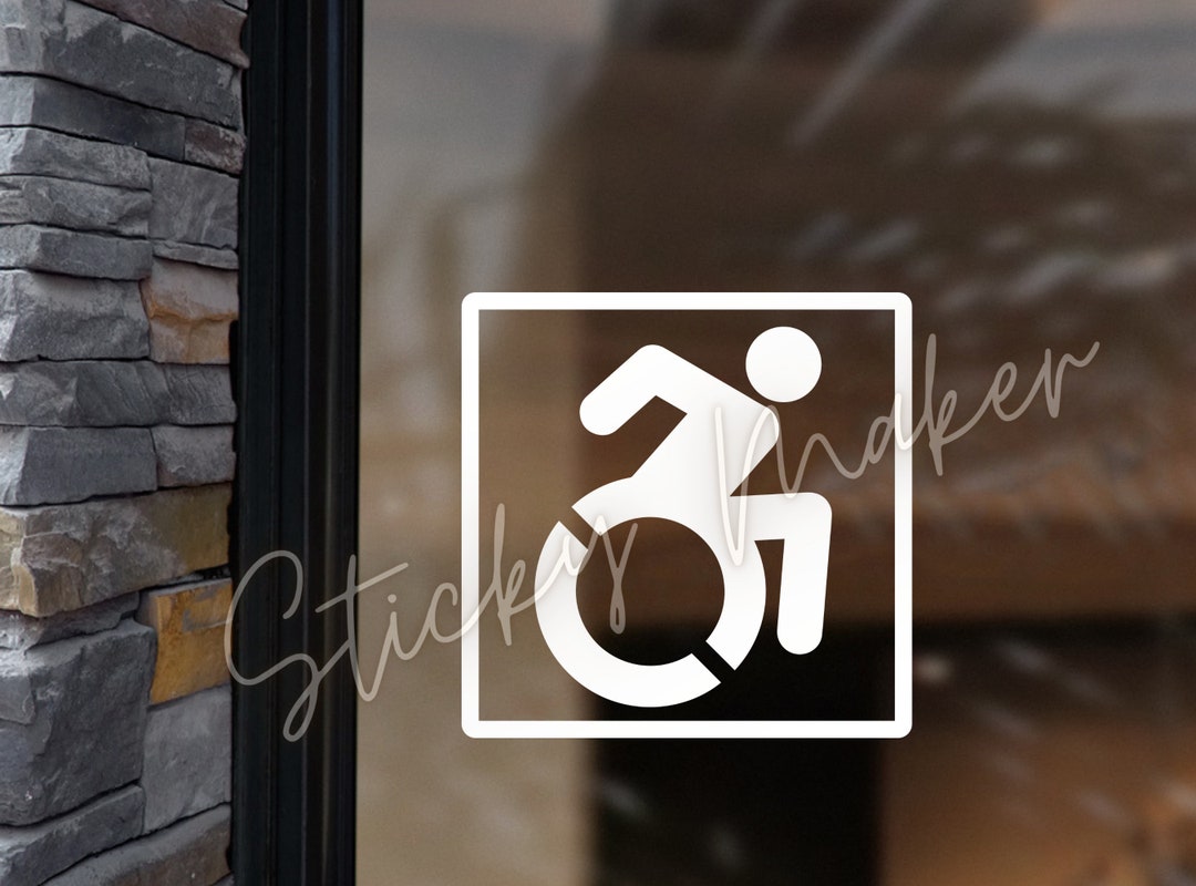 Handicap Sign Decal Disabled Sign Handicap Sticker New Etsy