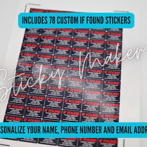 Indien gevonden, ga dan terug naar stickers - LOST and FOUND-stickers - gepersonaliseerde stickers voor je gemoedsrust!