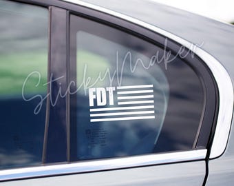 Set of 2: FDT Vinyl Decal – Anti-Trump Sticker | Political Protest Decal | Bumper Sticker | Sticker Vinyl Decal Anti Trump Donald Trump