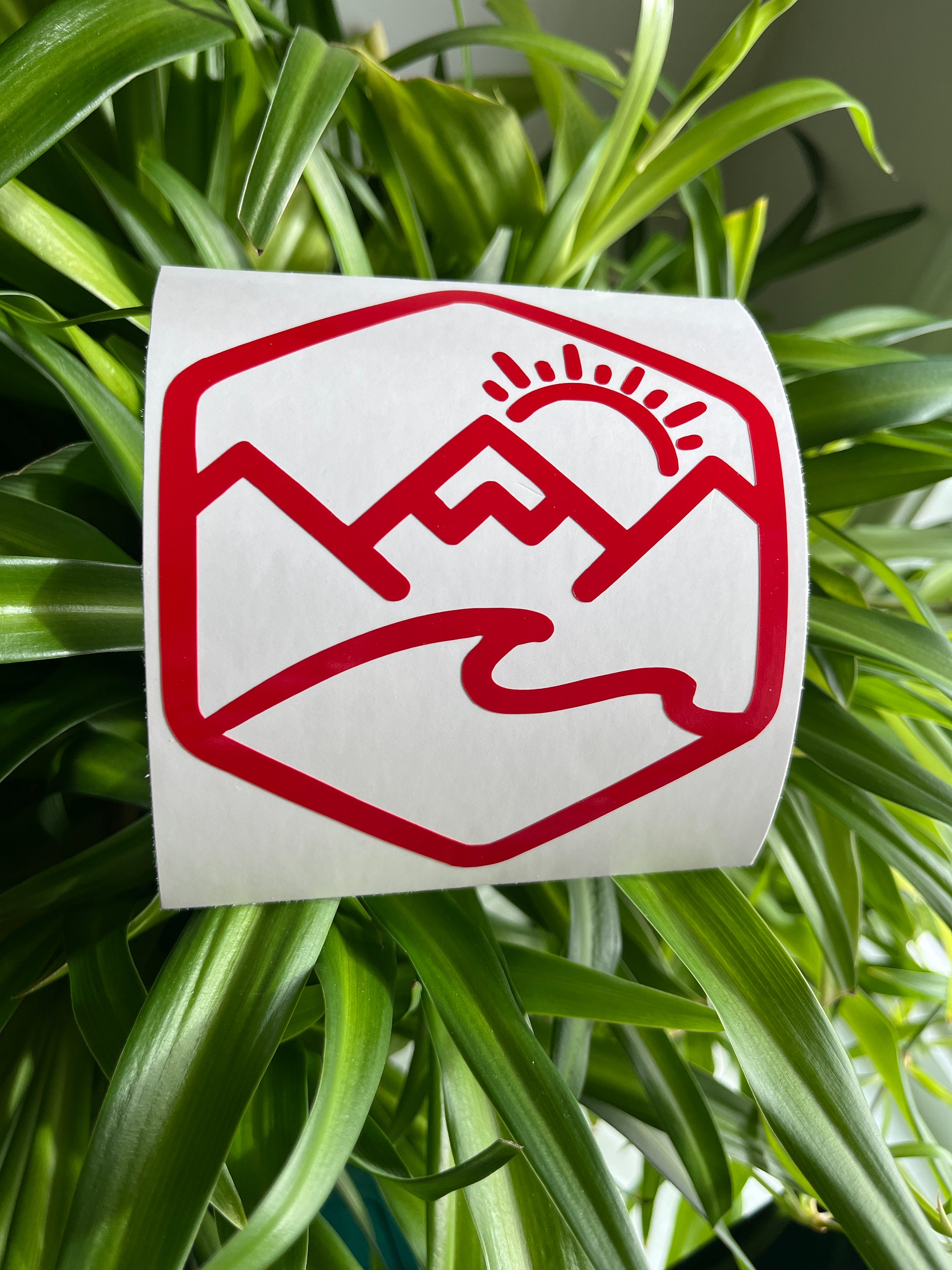 Sun Wave Mountain Vinyl Decal | Outdoor Adventure Sticker - Etsy Canada