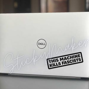 Cette machine tue des fascistes en vinyle – Stickers antifascisme | Sticker protestation politique | adhésif pour pare-chocs résistant aux intempéries | Autocollant