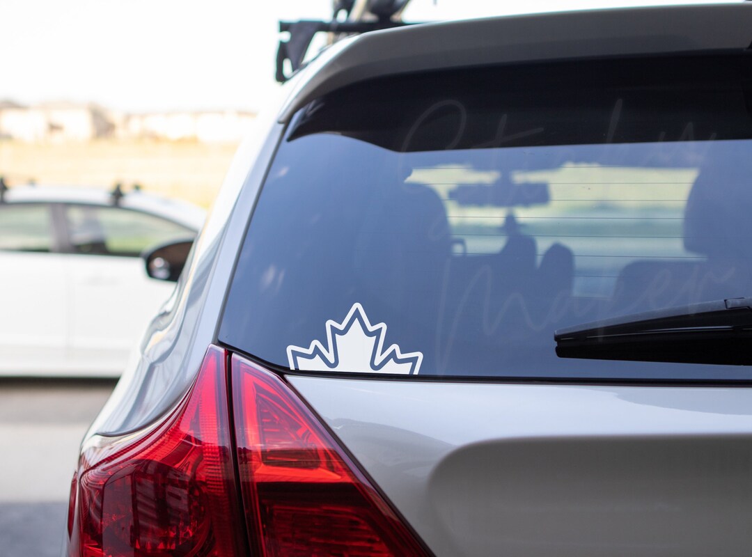 Canada Flag Decal Canada Half Flag Canada Vinyl Decal Etsy