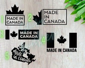 Canada Maple Leaf Flag Decal | Oracal Vinyl Sticker For Car Window Or Bumper | Red