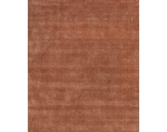 Handmade Terracotta Wool Blend Tufted Area Rug