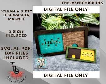 Clean Dirty SVG Dishwasher Magnet Dishwasher SVG Clean - Etsy