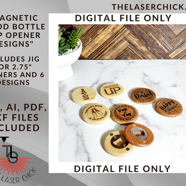 Magnetic Bottle opener Jig and 6 Designs