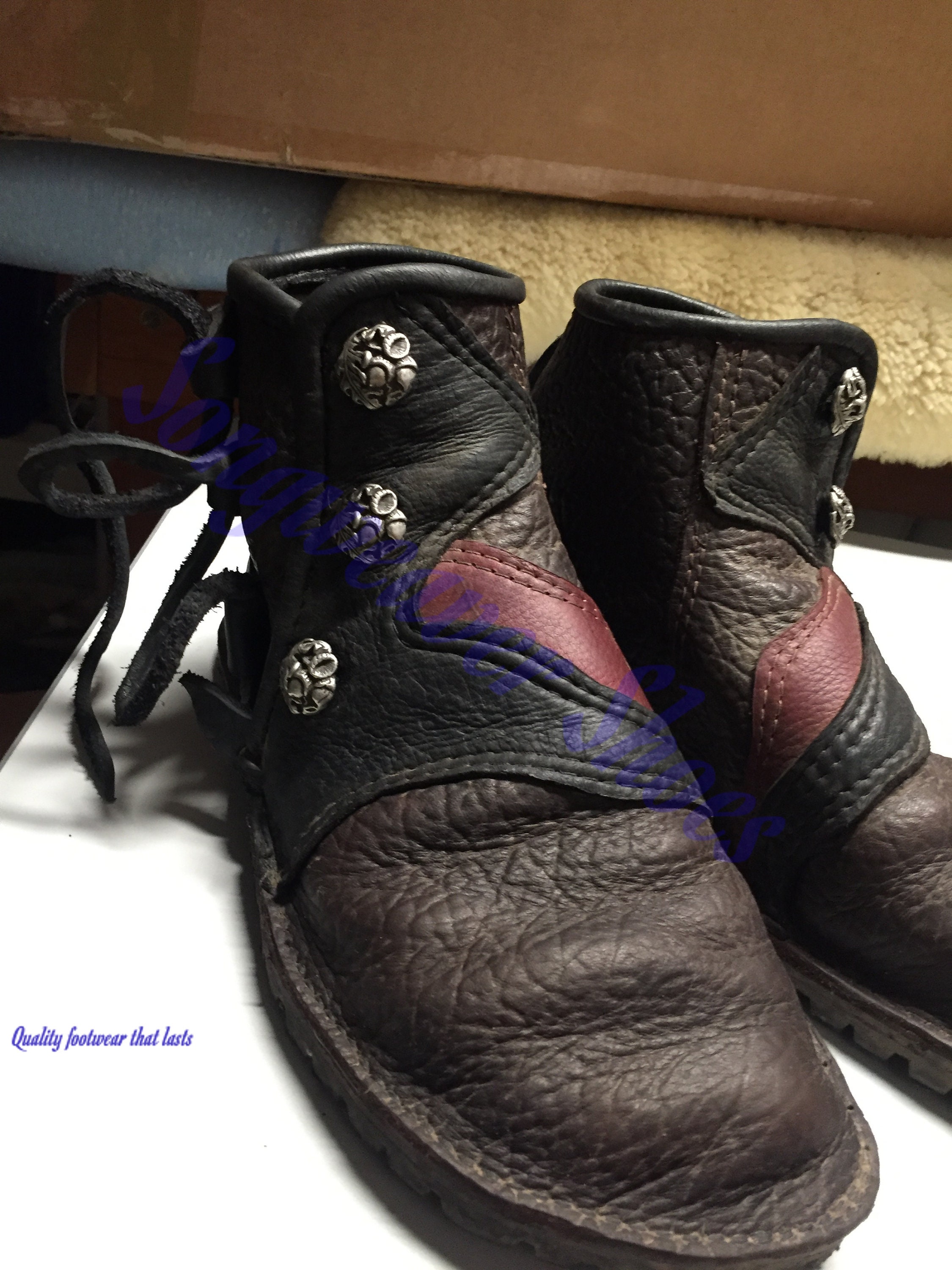 Black Steampunk Burner Stagecoach Burning Man Utility Pocket Mens Costume  Boots