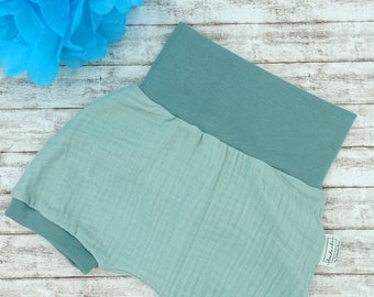 Short pump pants in mint - made of muslin - muslin pants - summer pants - mint - thin pants - personalization possible