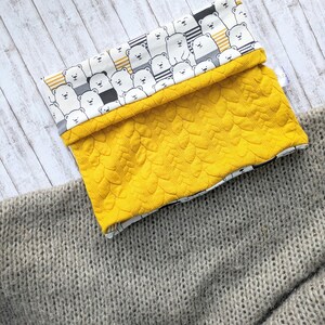 Loop/ Scarf with Bears / Reversible Loop yellow with Bears