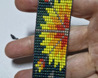 Handwoven Miyuki Beaded Bracelet: Ethnic Style Macrame Jewelry