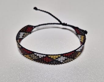 Handwoven Miyuki Beaded Bracelet: Ethnic Style Macrame Jewelry