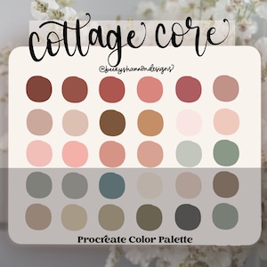 Cottage Core Procreate Color Palette Instant Digital Download