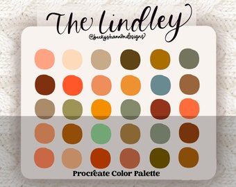 Mudae Colorll Maude Vintage Procreate Color Palette Swatches Instant Digital | Etsy