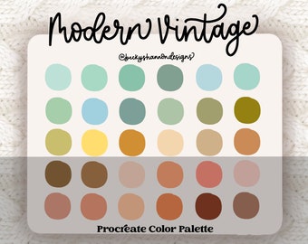 Modern Vintage Procreate Color Palette -Instant Download