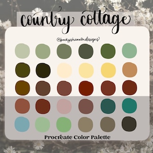 Country Cottage Procreate Color Palette
