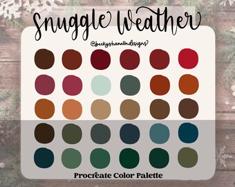 Snuggle Weather Cozy Colors Color Palette For Procreate Instant Digital Download