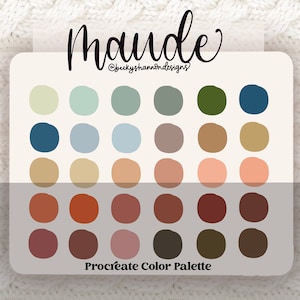 Maude Vintage Procreate Color Palette Swatches Instant Digital Download