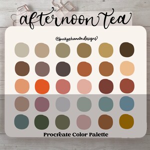 Afternoon Tea Procreate Palette