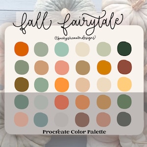 Fall Fairytale Modern Autumn Color Palette for Procreate/ Instant Digital Download/ Procreate App/ Ipad Lettering/ Digital Art