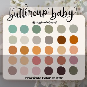 Buttercup Baby Procreate Color Palette Instant Digital Download