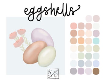 Eggshells Pastel Color Palette Pour Procreate Instant Digital Télécharger