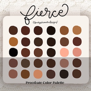 Fierce Dark Tones Color Palette For Procreate | Instant Digital Download | 30 Handpicked Swatches