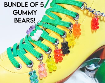 Gummy Bears Roller Skate Lace Charms/Roller Skate Accessories/Roller Skate Charm/Shoelace charm