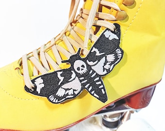 Large Death Moth Roller Skate Patch/Roller Skate Accessories/Roller Skate Charm/Lace Patch