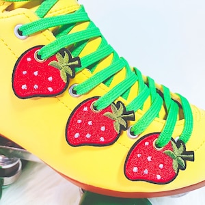 Strawberry Roller Skate Charm/Roller Skate Patch/Roller Skate Accessories/Lace Patch