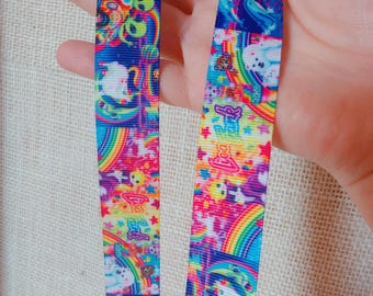 Colorful 90s Ribbon, 1" ribbon Party Ribbon, Ribbon for Crafts