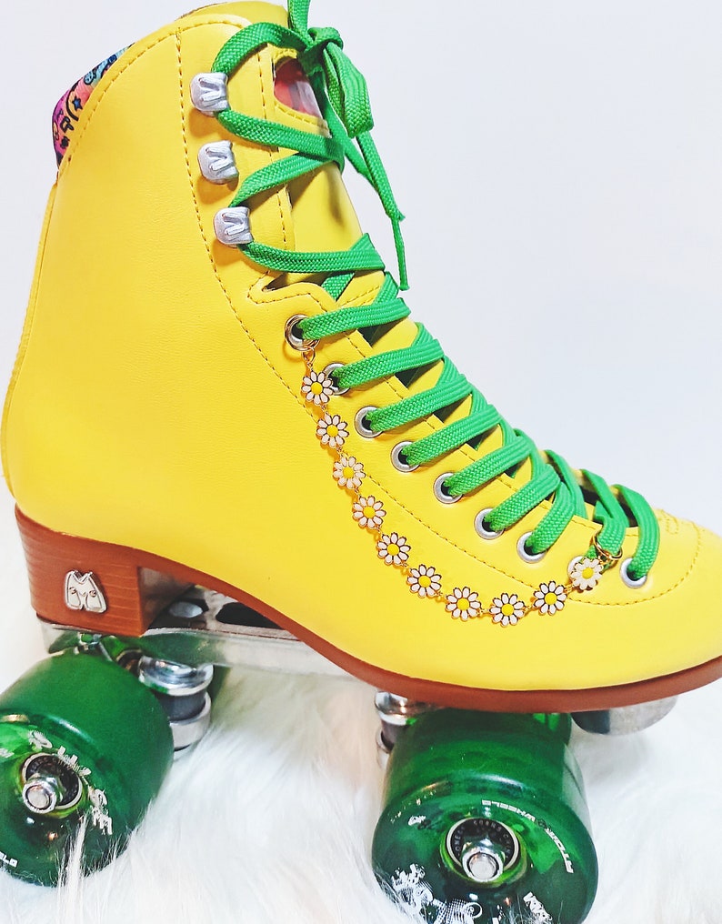 Roller Skate Gold Plated Daisy Chain/roller Skate Etsy