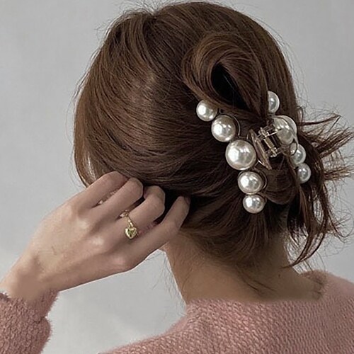 Elegant Pearl Hair Claw Clip Retro Hair Claw Acetate Hair - Etsy Elegant Pearl Hair Claw Clip Retro Hair Claw Acetate Hair - Etsy