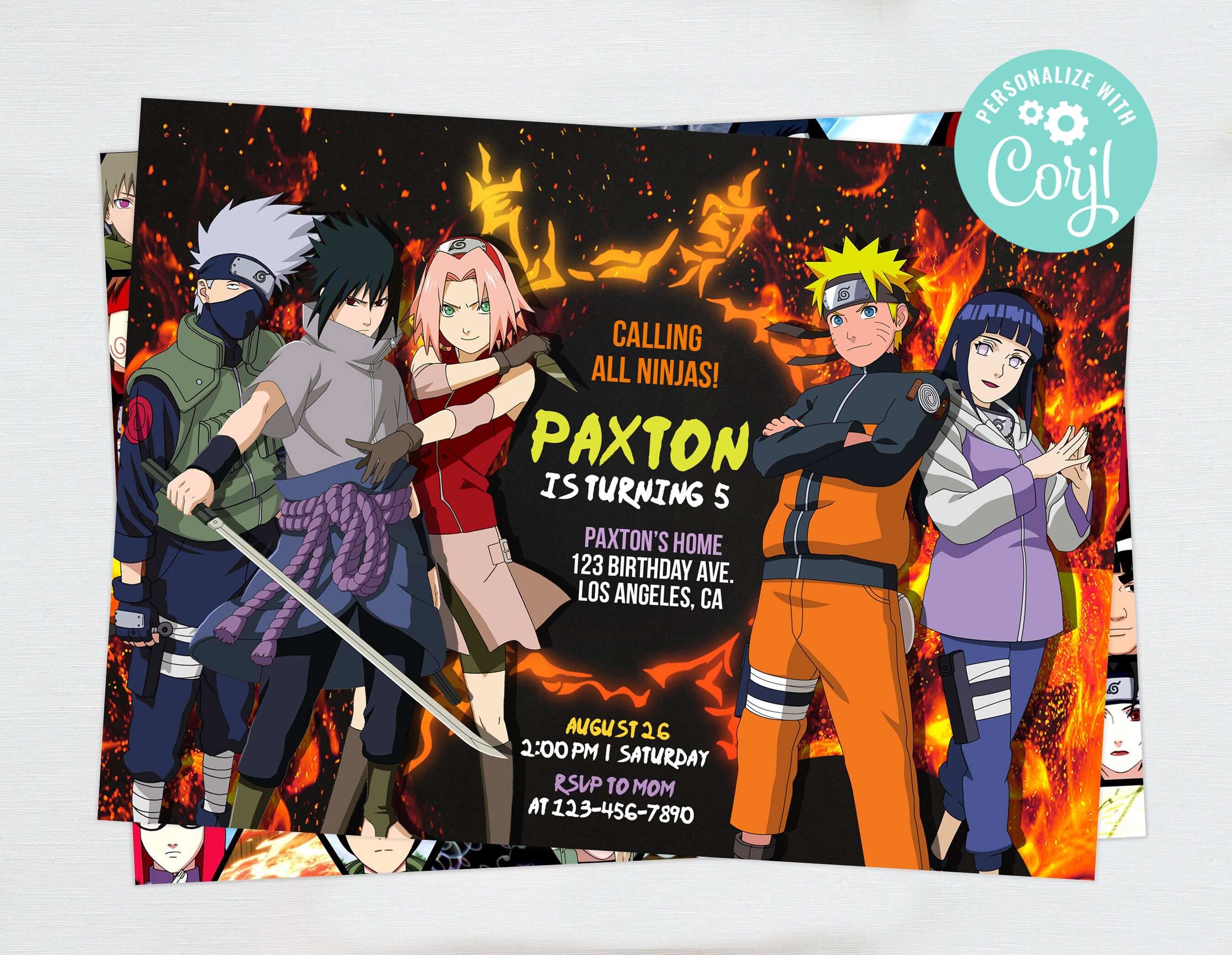 Naruto Card - Etsy