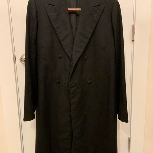 Men's 7 Button Black Frock Victorian Caroler Tuxedo Coat - Etsy