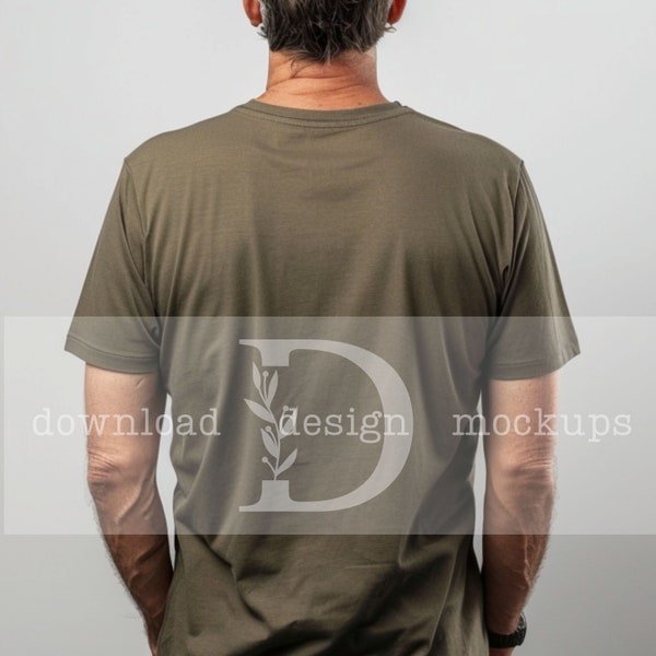 Army Green Bella and Canvas 3001 Male Mockups, Fathers Day Shirt Mockups, Army Bella 3001 Man Mockup, Dad Grandpa Mocks, Manly Mocks Bella