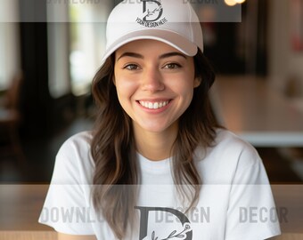 Otto Ball Cap Mockup for Baseball Caps White Baseball Cap Mockup Khaki Ball Cap Mockups Mocks for Hats
