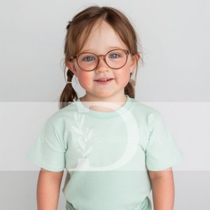 Kids Island Reef Comfort Colors 9018 Tshirt Mockup Comfort Colours 9018 Childrens Mockups Blue Green Tshirt for Childrens Island Reef Mock