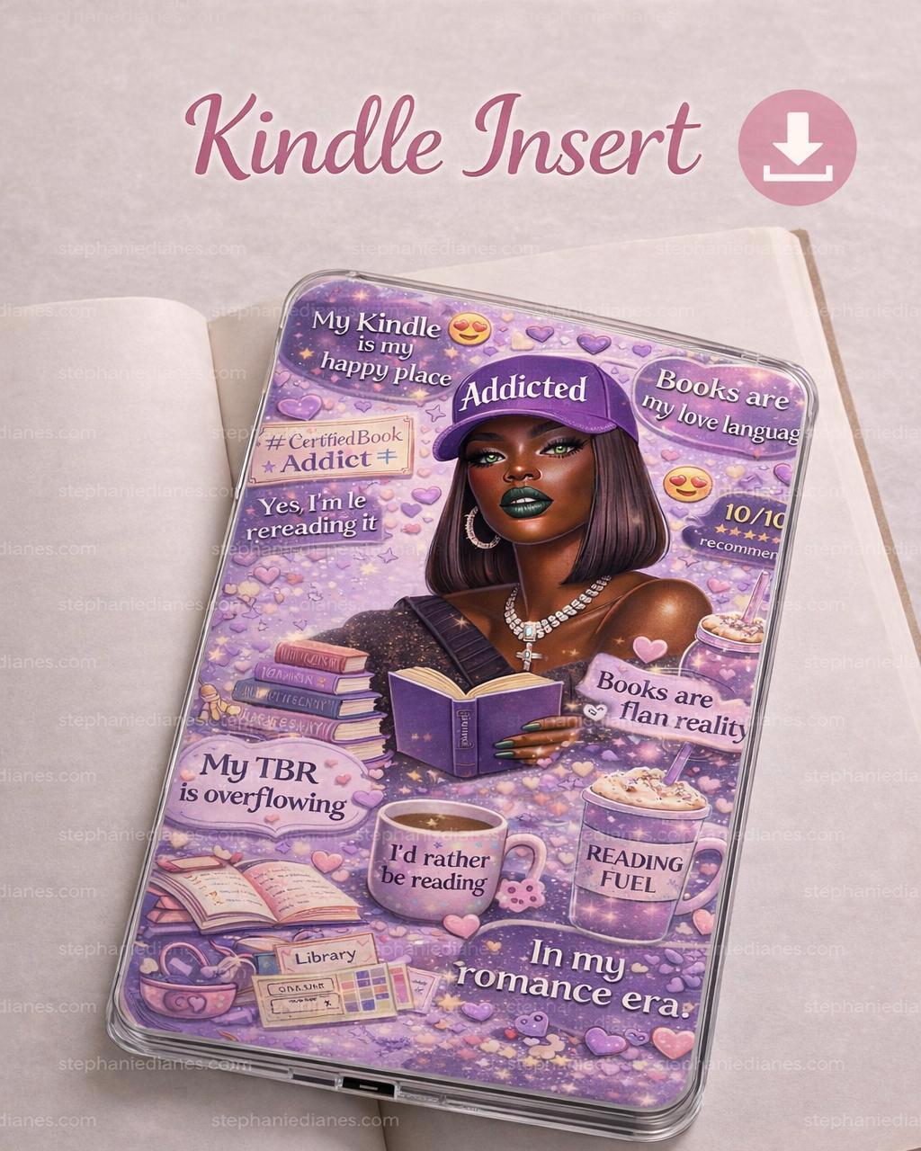 Black Girl Kindle Inserts Bundle for All Kindle Sizes, Book Lover ...