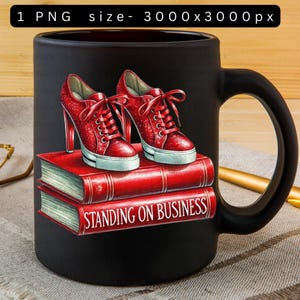 Red Glitter Sneaker Heels Standing On Business PNG Cartoon design download, Standing On Business, Red, Red Glitter,Sneaker Heels