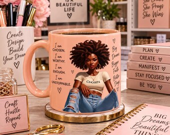 Afro Woman PNG: Melanin Magic Digital Art - Faith-Based Design (Digital Download)