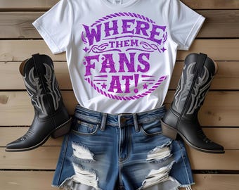Lila glitter cowgirl t-shirt design: Western Rodeo PNG (digital nedladdning
