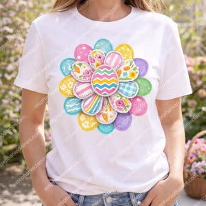 Paaseibloem pastelkleur PNG met bloemenwortelpatronen schattig lentesublimatieontwerp voor shirts, mokken en ambachten (DIGITAL DOWNLOAD)