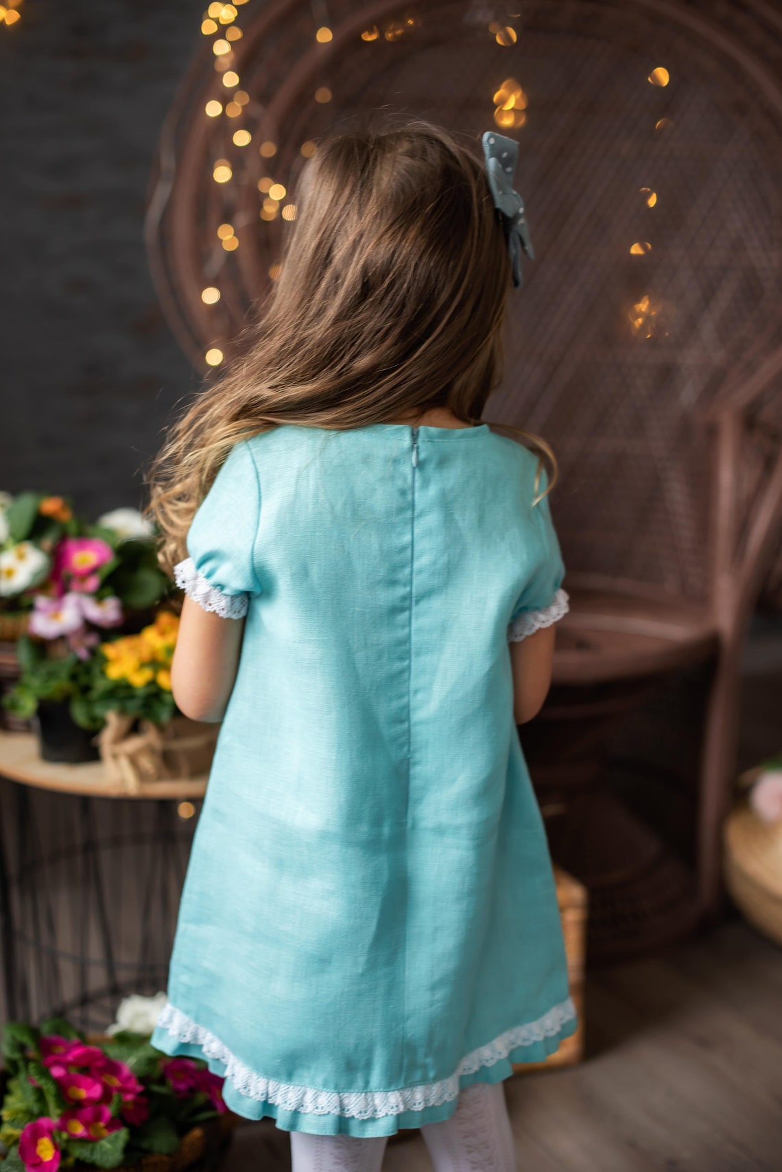 Girl Linen Dress Summer Linen Dress Baby Girl Linen Dress Etsy